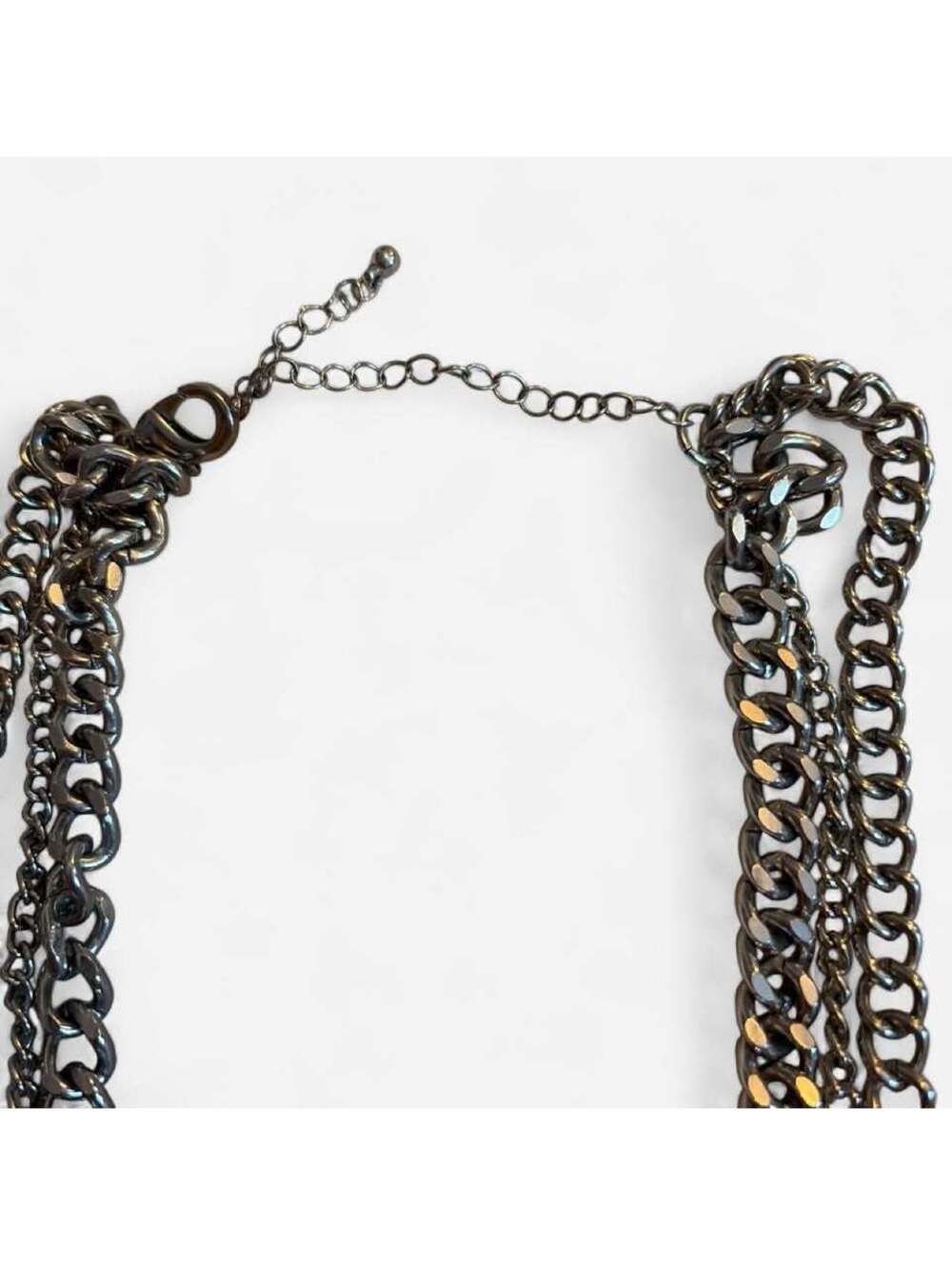 Purple Rhinestone Multi-Strand Statement Necklace - Picture 4 of 5